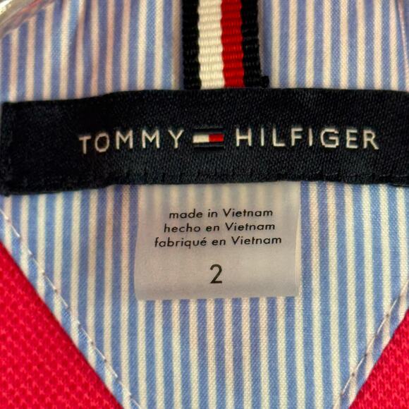 Tommy Hilfiger Women's Pink Blazer Size 2 Tailored Jacket Elbow Patches - Picture 7 of 8